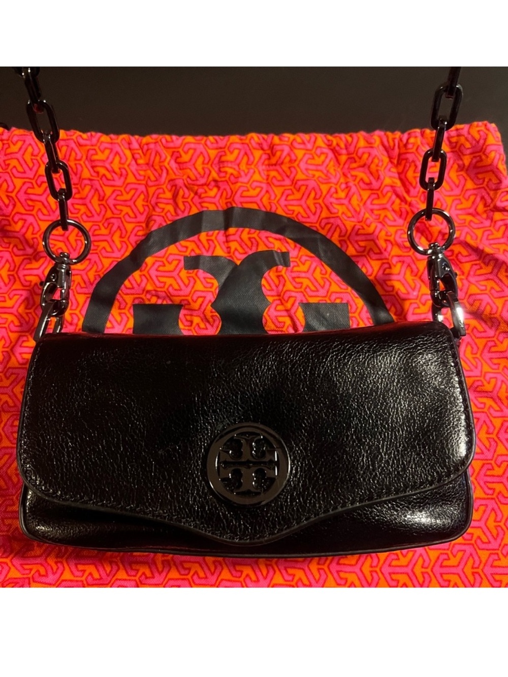 Tory Burch Black Mini Cross Body Clutch